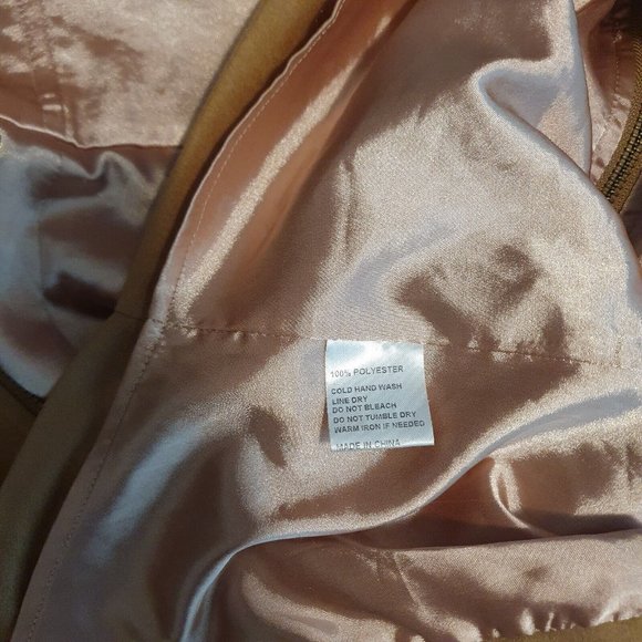 SHEIKE cocktail Dress camel nude Suede Sze 12 pencil split strappy gorgeous - Picture 8 of 8